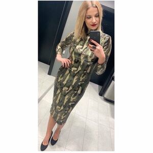 Zara Animal Print Sequin Dress Size Small $129 NWOT